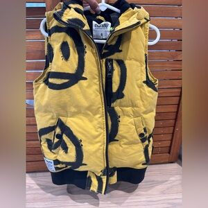 nununu Yellow and Black Kids Vest